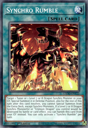 1st Edition Synchro Rumble [L5DD-ENY22 Near Mint] Common / Short Print