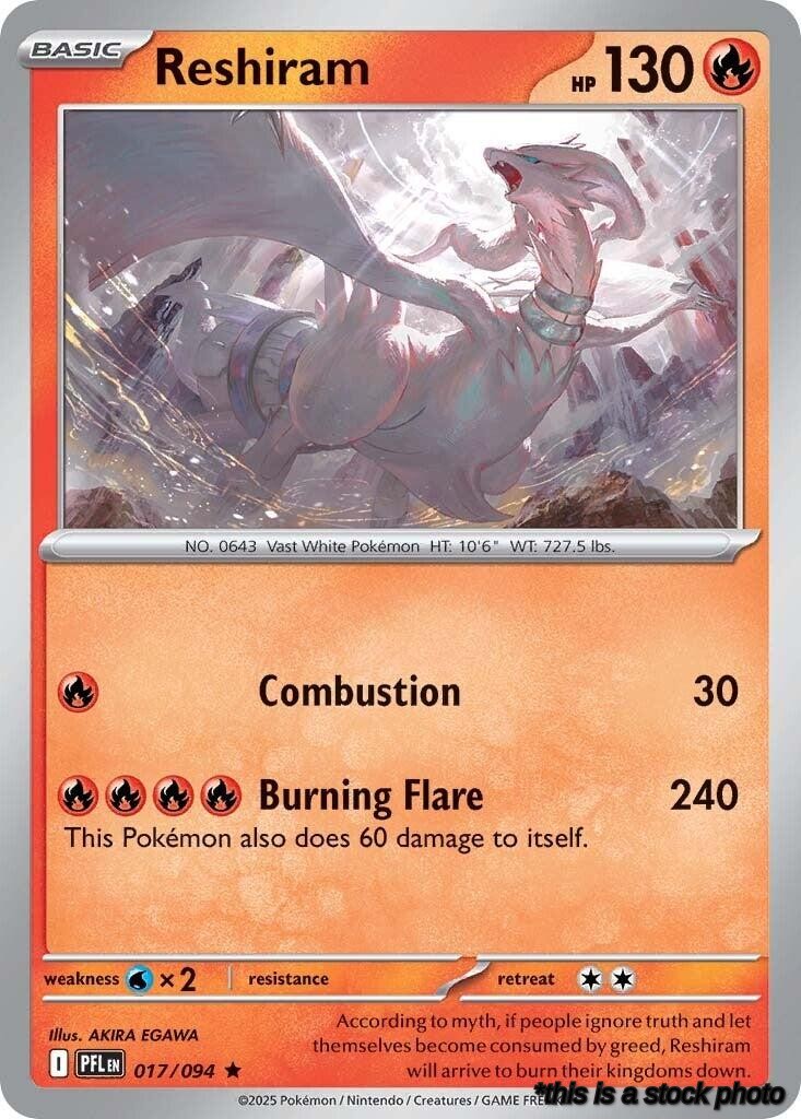 Rare Reshiram [017/094 Near Mint ]