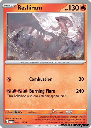 Rare Reshiram [017/094 Near Mint ]