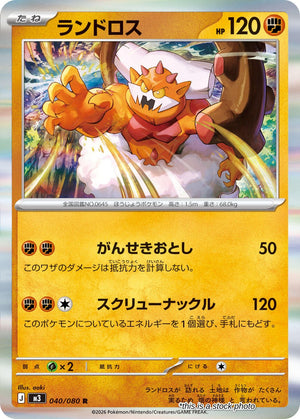 Japanese 040/080 Landorus Rare