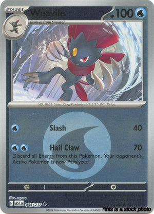 045/217 Weavile (Energy Symbol Pattern) Uncommon Reverse Holofoil