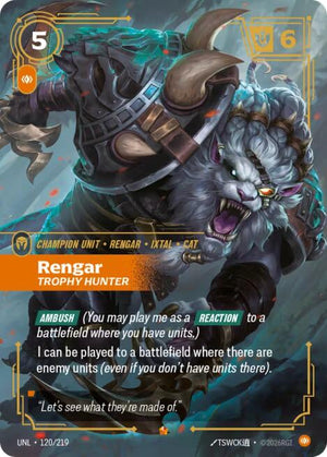120/219-UNL Rengar, Trophy Hunter Epic
