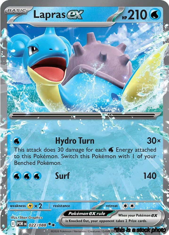Double Rare Lapras ex [022/088 Near Mint ]