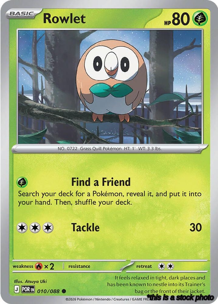 Reverse Holofoil Rowlet - 010/088 [010/088 Near Mint ]