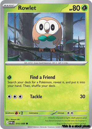 Reverse Holofoil Rowlet - 010/088 [010/088 Near Mint ]