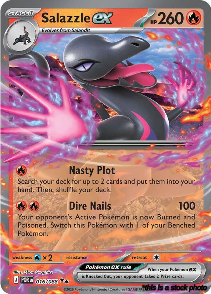 Holofoil Salazzle ex - 016/088 [016/088 Near Mint ]