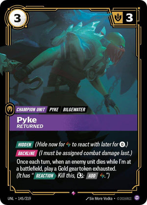 145/219-UNL Pyke, Returned Rare