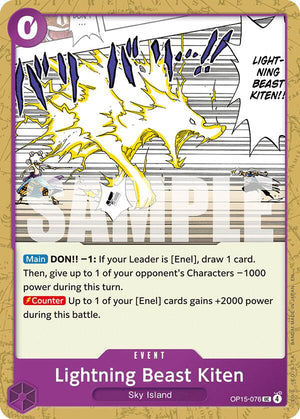 OP15-076 Lightning Beast Kiten Uncommon