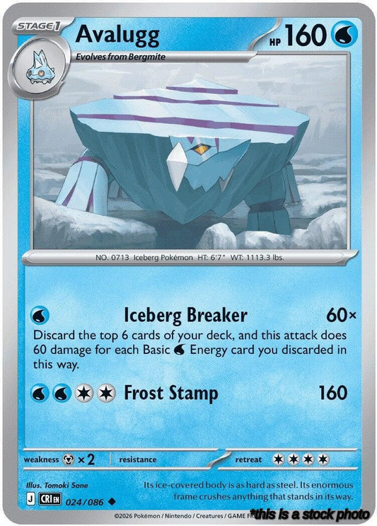 Uncommon Avalugg [024/086 Near Mint ]