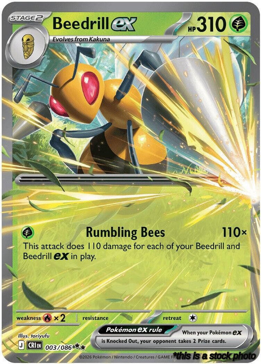 Double Rare Beedrill ex - 003/086 [003/086 Near Mint ]