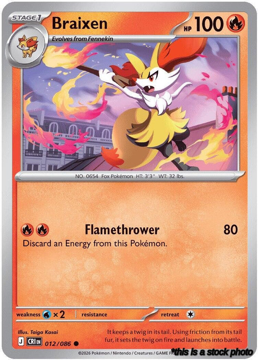 Normal Braixen [012/086 Near Mint ]