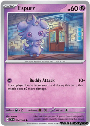 036/086 Espurr Common Reverse Holofoil