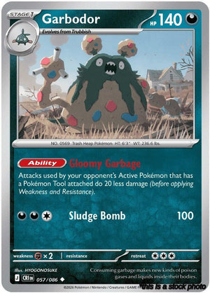 057/086 Garbodor Uncommon Reverse Holofoil