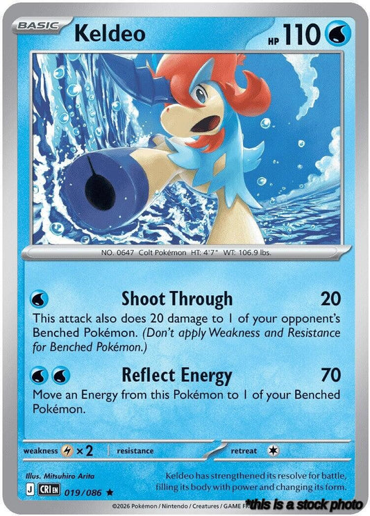 Rare Keldeo [019/086 Near Mint ]