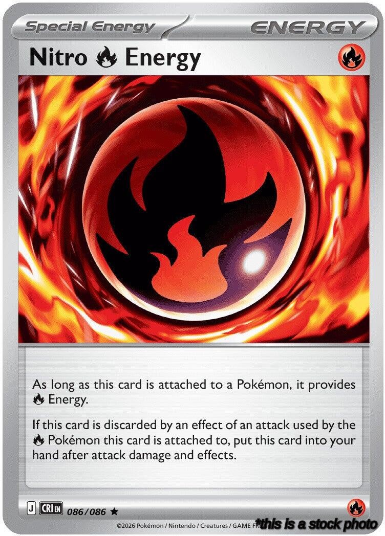 086/086 Nitro R Energy Rare Reverse Holofoil