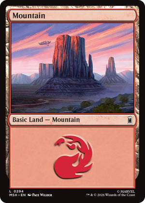 Mountain (0294) [MSH/294] 2002 Magic: The Gathering