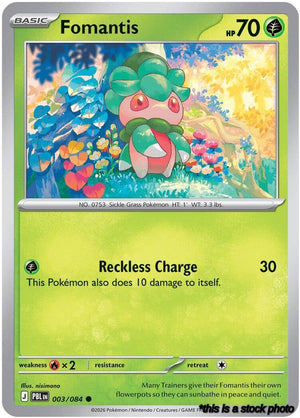 Reverse Holofoil Fomantis - 003/084 [003/084 Near Mint ]