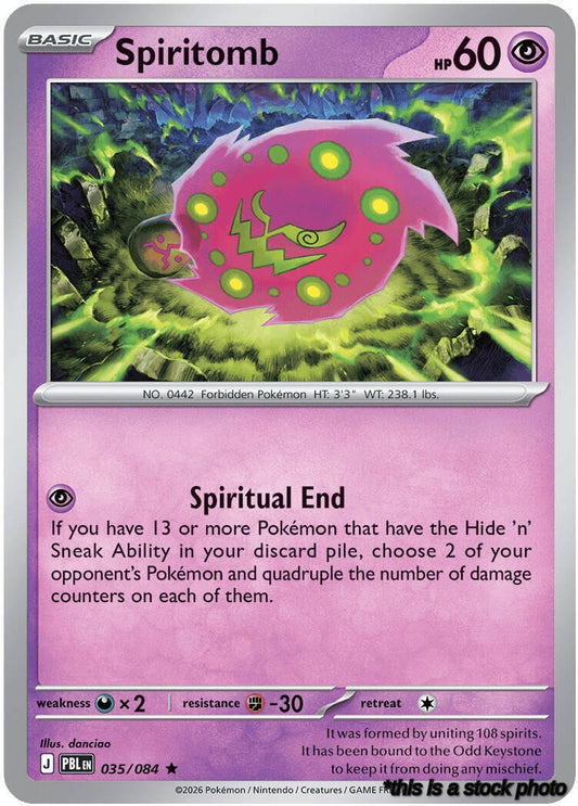 Reverse Holofoil Spiritomb [035/084 Near Mint ]