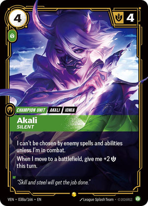038a/166-VEN Akali, Silent (Alternate Art) Showcase