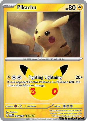 Pikachu - 049/128 Pikachu Rare Holofoil