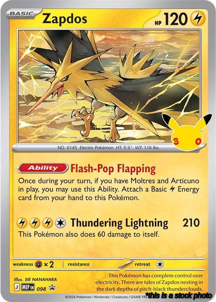 Zapdos - 098 (30th Celebration)