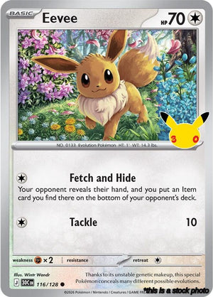 116/128 Eevee Common Holofoil