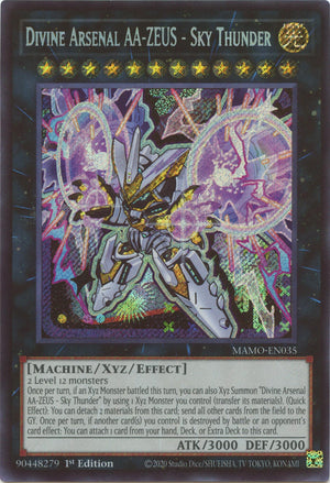 1St Edition Divine Arsenal AA-ZEUS - Sky Thunder (Secret Rare) [MAMO-EN035 Lightly Played] Secret Rare