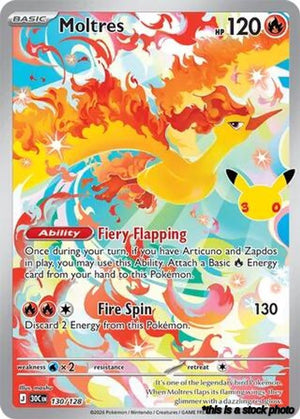 130/128 Moltres Illustration Rare Holofoil