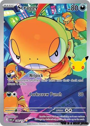 140/128 Scraggy Illustration Rare Holofoil