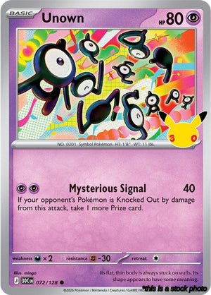 072/128 Unown Common Holofoil