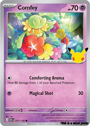 077/128 Comfey Common Holofoil