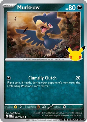 093/128 Murkrow Common Holofoil