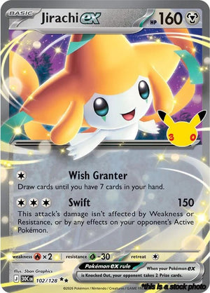 102/128 Jirachi ex Double Rare Holofoil
