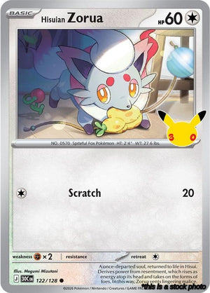 122/128 Hisuian Zorua Common Holofoil