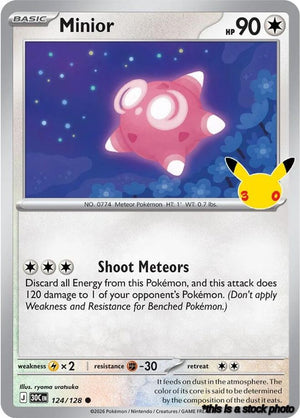 124/128 Minior Common Holofoil