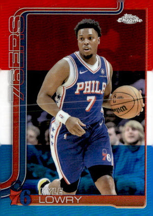 2025-26 Topps Chrome #152 Kyle Lowry Red White and Blue Refractor