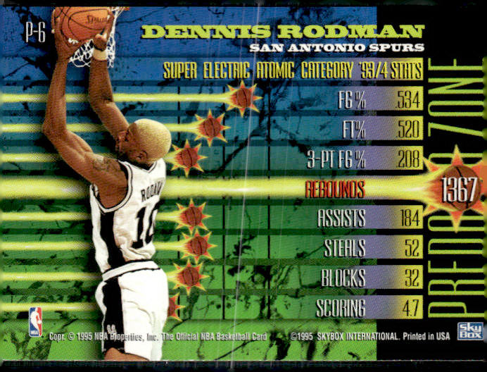 1994-95 Hoops #P-6 Dennis Rodman Series Two Promos