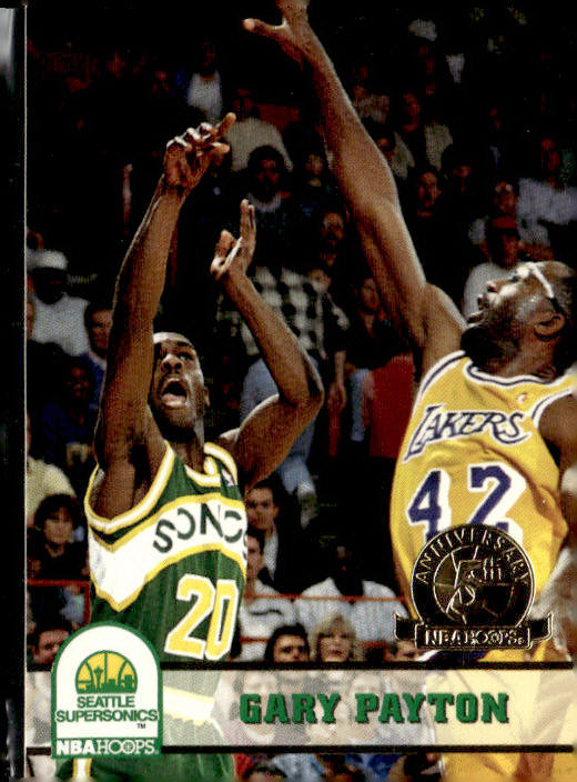 1993-94 Hoops #210 Gary Payton Fifth Anniversary Gold