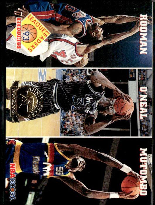 1993-94 Hoops #284 Rodman/O'Neal/Mutombo Fifth Anniversary Gold