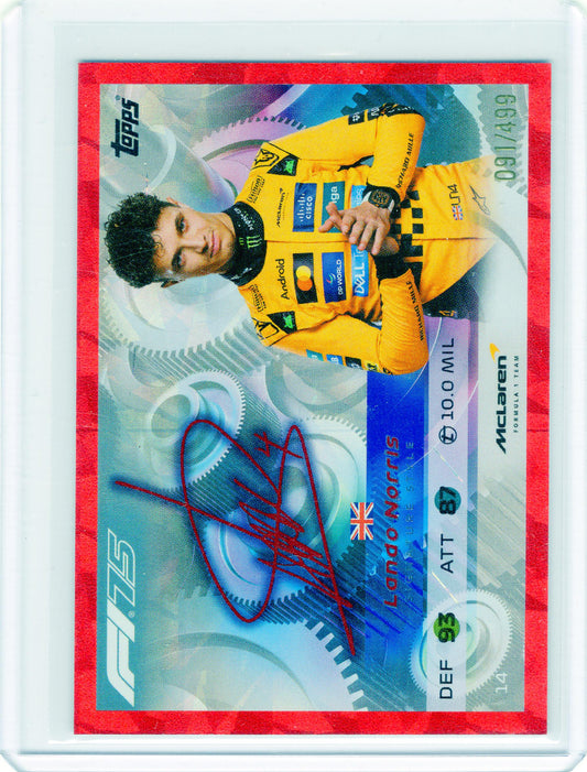 2025 Topps Turbo Attax F1 #14 Lando Norris Red Diamond #/499
