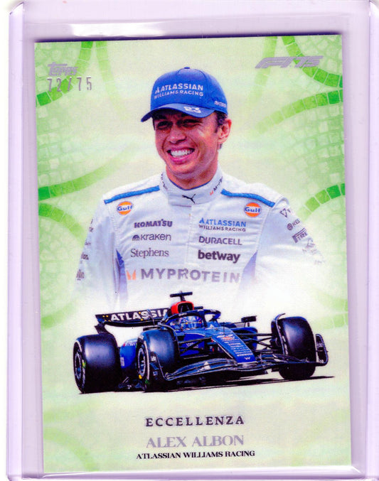 2025 Topps Eccellenza Formula 1 #NNO Alex Albon Green #/75
