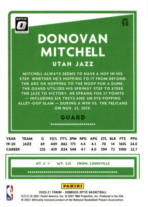Donruss Optic #30 Donovan Mitchell