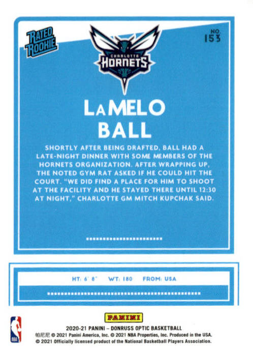 Donruss Optic #153 LaMelo Ball