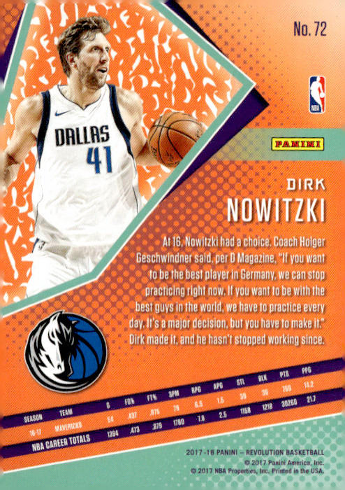 Panini Revolution #72 Dirk Nowitzki