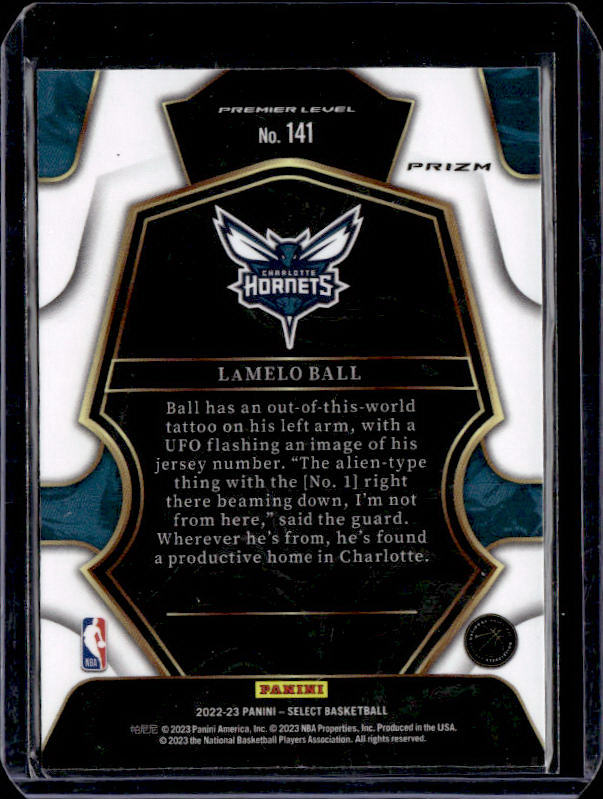 2022-23 Panini Select #141 LaMelo Ball Blue Prizm
