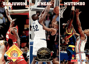 1993-94 Hoops #290 Blocks (Olajuwon/O'Neal/Mutombo) Fifth Anniversary Gold