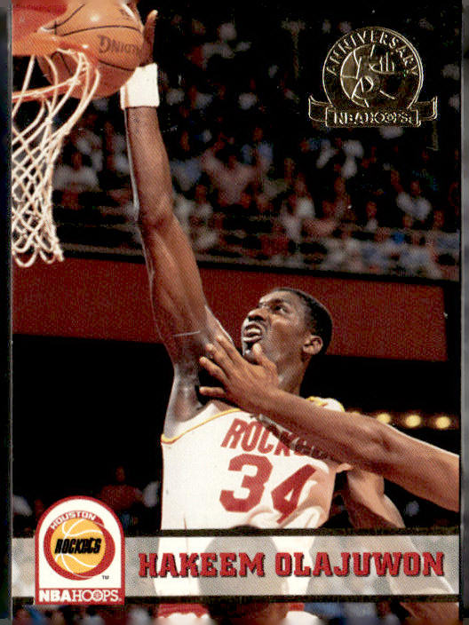 1993-94 Hoops #81 Hakeem Olajuwon Fifth Anniversary Gold
