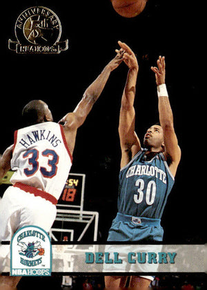 1993-94 Hoops #19 Dell Curry Fifth Anniversary Gold