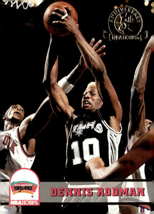 1993-94 Hoops #405 Dennis Rodman Fifth Anniversary Gold