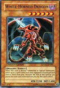 Limited White-Horned Dragon [GXNG-EN001 Lightly Played] Ultra Rare